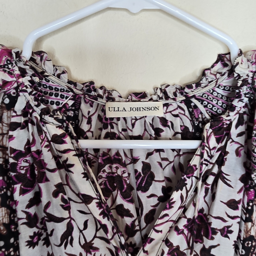 Ulla Johnson Asis Patchwork Batik Flutter Sleeve … - image 7